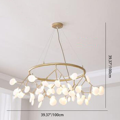 Traditional Scandinavian Tree Branch Iron Acrylic 9/27/36/45/54 Light Island Light Chandelier For Living Room