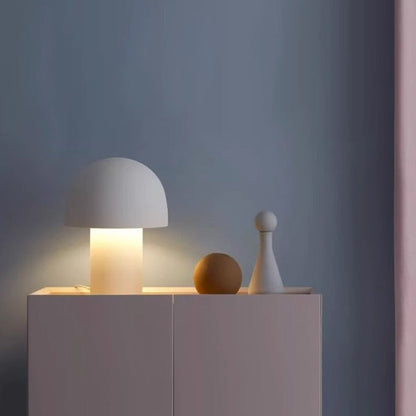 Modern Minimalist Mushroom Iron Acrylic 1-Light Table Lamp For Bedroom