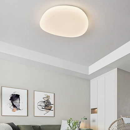 Modern Minimalist Pebble Iron Acrylic LED Flush Mount Ceiling Light For Bedroom
