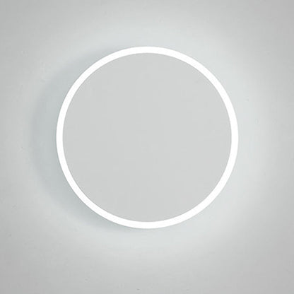 Modern Minimalist Round Tech Iron Acrylic LED Wall Sconce Lamp For Bedroom