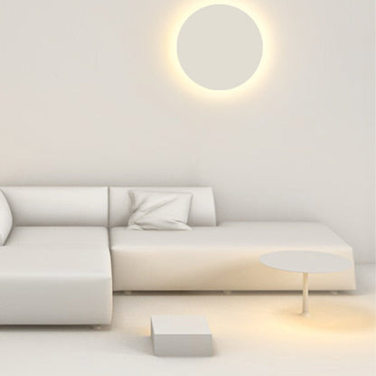 Modern Minimalist Round Tech Iron Acrylic LED Wall Sconce Lamp For Bedroom