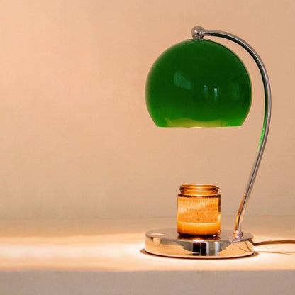 Contemporary Scandinavian Spherical Shape Iron Glass 1-Light Melting Wax Table Lamp For Bedroom
