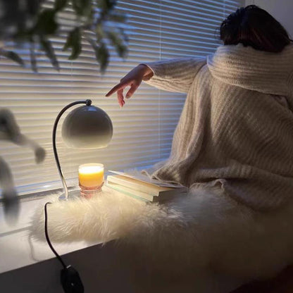 Contemporary Scandinavian Spherical Shape Iron Glass 1-Light Melting Wax Table Lamp For Bedroom