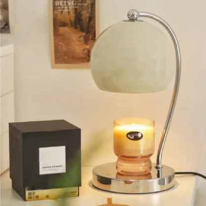 Contemporary Scandinavian Spherical Shape Iron Glass 1-Light Melting Wax Table Lamp For Bedroom