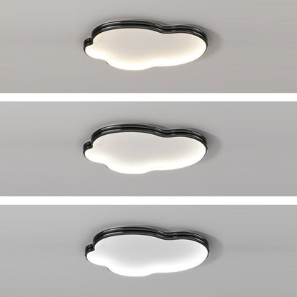 Modern Minimalist Cloud Shape Aluminium Iron Silicone Flush Mount Ceiling Light For Bedroom