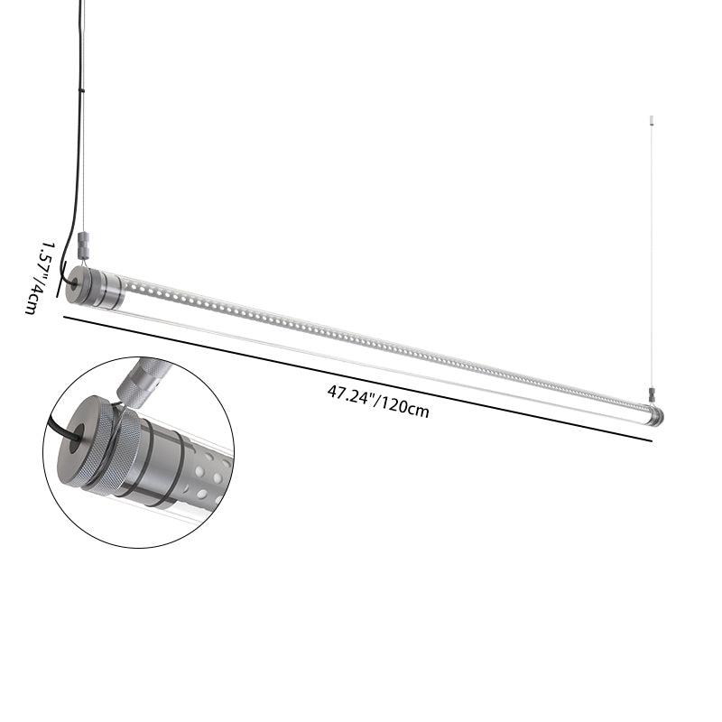 Dimmable LED Pendant Light - Industrial Aluminum Linear Lighting For Home Office