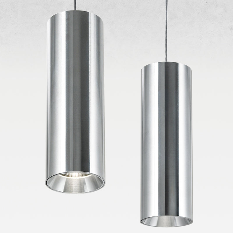 Industrial LED Cylinder Pendant Light - Adjustable Hanging Spot Light For Home Office & Reception