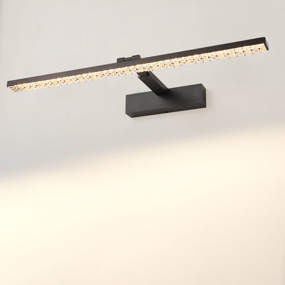 Modern Minimalist Adjustable Aluminum Acrylic Rectangular LED Vanity Light Wall Sconce Lamp For Bathroom