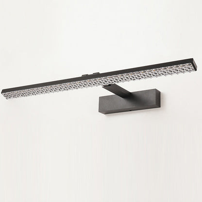 Modern Minimalist Adjustable Aluminum Acrylic Rectangular LED Vanity Light Wall Sconce Lamp For Bathroom