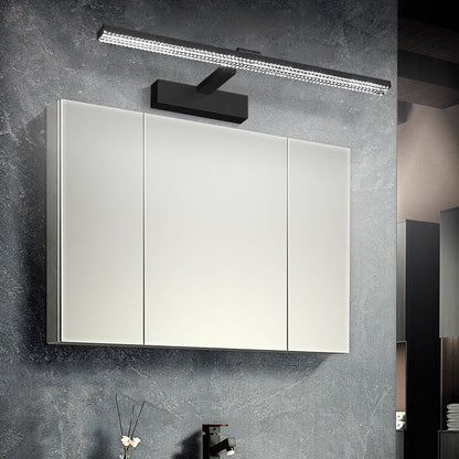 Modern Minimalist Adjustable Aluminum Acrylic Rectangular LED Vanity Light Wall Sconce Lamp For Bathroom