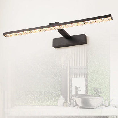 Modern Minimalist Adjustable Aluminum Acrylic Rectangular LED Vanity Light Wall Sconce Lamp For Bathroom