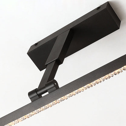 Modern Minimalist Adjustable Aluminum Acrylic Rectangular LED Vanity Light Wall Sconce Lamp For Bathroom