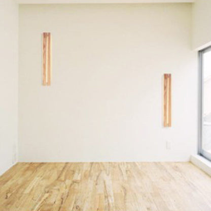 Contemporary Nordic Solid Wood Resin Rectangular LED Wall Sconce Lamp For Living Room