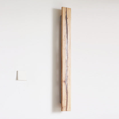 Contemporary Nordic Solid Wood Resin Rectangular LED Wall Sconce Lamp For Living Room