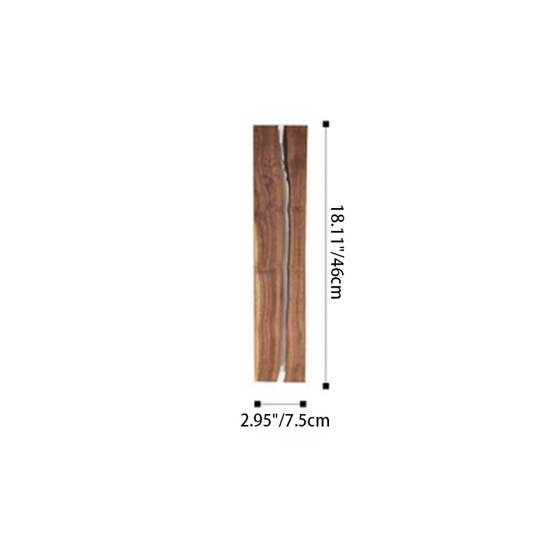 Contemporary Nordic Solid Wood Resin Rectangular LED Wall Sconce Lamp For Living Room