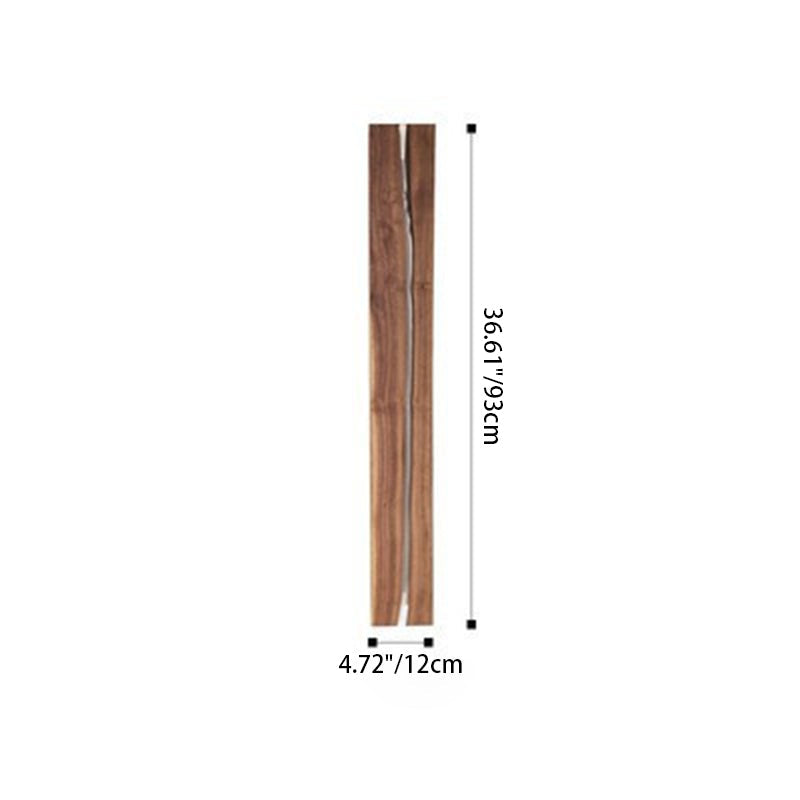 Contemporary Nordic Solid Wood Resin Rectangular LED Wall Sconce Lamp For Living Room