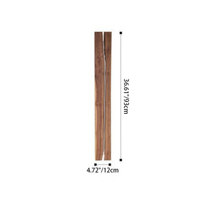 Contemporary Nordic Solid Wood Resin Rectangular LED Wall Sconce Lamp For Living Room