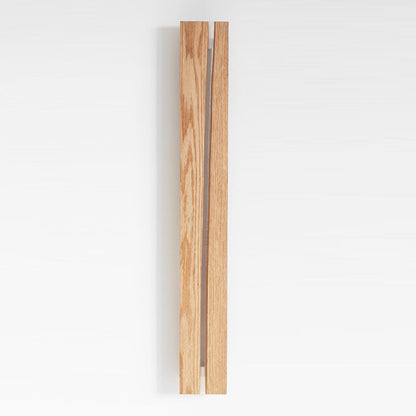 Contemporary Nordic Solid Wood Resin Rectangular LED Wall Sconce Lamp For Living Room