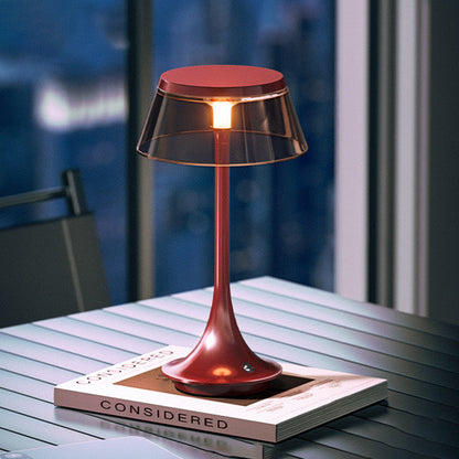 USB Rechargeable Cordless Touch Control & Infinitely Dimmable Table Lamp - Nordic LED Acrylic & Aluminum Alloy Bedside Ambient Light For Bedroom