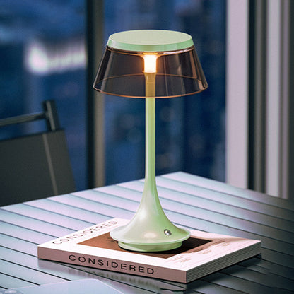 USB Rechargeable Cordless Touch Control & Infinitely Dimmable Table Lamp - Nordic LED Acrylic & Aluminum Alloy Bedside Ambient Light For Bedroom
