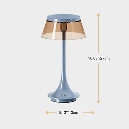 USB Rechargeable Cordless Touch Control & Infinitely Dimmable Table Lamp - Nordic LED Acrylic & Aluminum Alloy Bedside Ambient Light For Bedroom