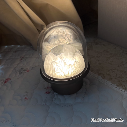 Aluminum Alloy Acrylic USB Rechargeable Snow Mountain Table Lamp - Creative Warm Glow LED Accent Light For Bedroom