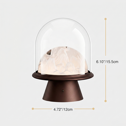Aluminum Alloy Acrylic USB Rechargeable Snow Mountain Table Lamp - Creative Warm Glow LED Accent Light For Bedroom