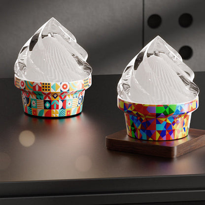 Ice Cream Ambient USB Rechargeable Table Lamp - Creative Touch Dimmable Cute Decorative Night Light For Bedroom