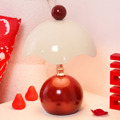 Contemporary Nordic Iron Eggshell-shaped Round USB Charging LED Table Lamp For Living Room & Bedroom