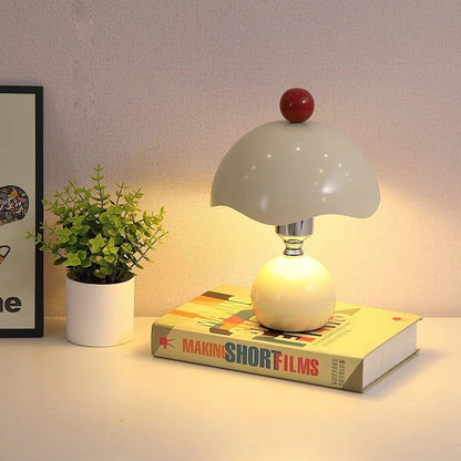 Contemporary Nordic Iron Eggshell-shaped Round USB Charging LED Table Lamp For Living Room & Bedroom