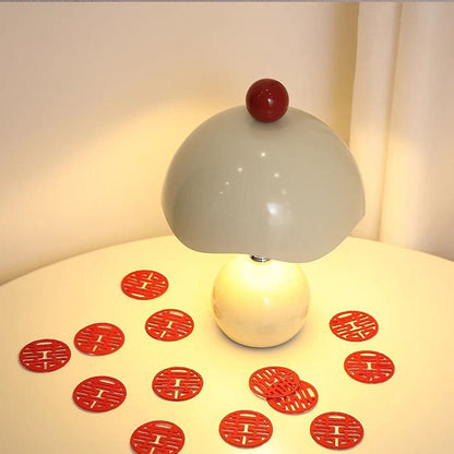 Contemporary Nordic Iron Eggshell-shaped Round USB Charging LED Table Lamp For Living Room & Bedroom