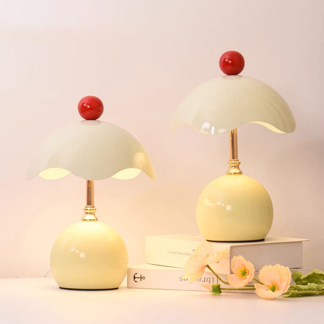 Contemporary Nordic Iron Eggshell-shaped Round USB Charging LED Table Lamp For Living Room & Bedroom