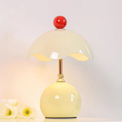 Contemporary Nordic Iron Eggshell-shaped Round USB Charging LED Table Lamp For Living Room & Bedroom