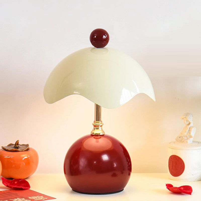 Contemporary Nordic Iron Eggshell-shaped Round USB Charging LED Table Lamp For Living Room & Bedroom