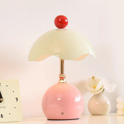 Contemporary Nordic Iron Eggshell-shaped Round USB Charging LED Table Lamp For Living Room & Bedroom