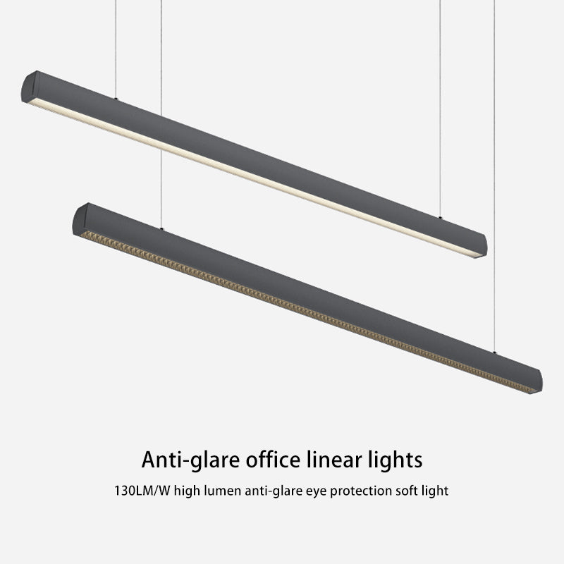 Seamless LED Deep Anti-Glare Pendant Light - Industrial Aluminum Linear Lighting For Home Office