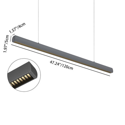 Seamless LED Deep Anti-Glare Pendant Light - Industrial Aluminum Linear Lighting For Home Office
