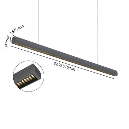 Seamless LED Deep Anti-Glare Pendant Light - Industrial Aluminum Linear Lighting For Home Office