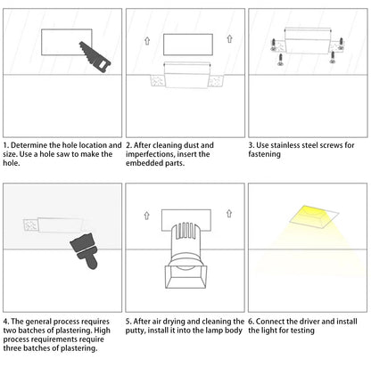 Borderless Square Flush Mount Ceiling Light - Minimalist Aluminum Square LED Spotlight For Home Office