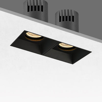 Borderless Square Flush Mount Ceiling Light - Minimalist Aluminum Square LED Spotlight For Home Office