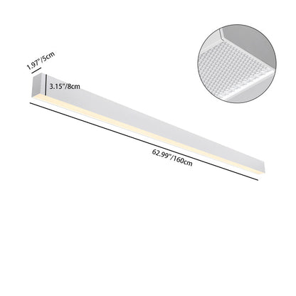 Retina-Friendly Industrial Office Linear Light - Industrial Style & Seamless Splicing Flush Mount Ceiling Light For Home Office