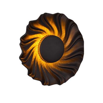 Modern Art Deco Resin Swirl-Shaped LED Wall Sconce Lamp For Living Room
