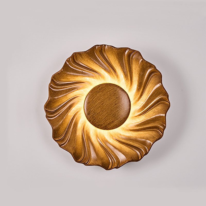 Modern Art Deco Resin Swirl-Shaped LED Wall Sconce Lamp For Living Room