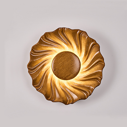 Modern Art Deco Resin Swirl-Shaped LED Wall Sconce Lamp For Living Room