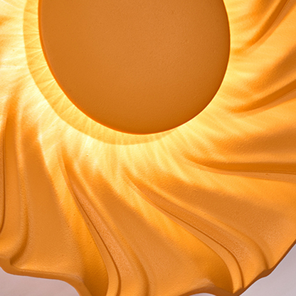 Modern Art Deco Resin Swirl-Shaped LED Wall Sconce Lamp For Living Room