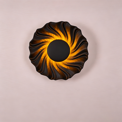 Modern Art Deco Resin Swirl-Shaped LED Wall Sconce Lamp For Living Room