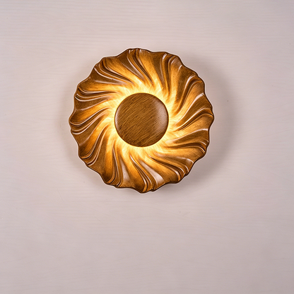 Modern Art Deco Resin Swirl-Shaped LED Wall Sconce Lamp For Living Room