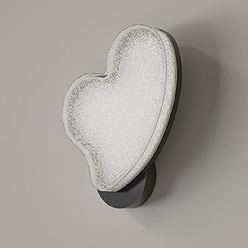 Contemporary Nordic Hardware Acrylic Heart-Shaped LED Wall Sconce Lamp For Living Room & Bedroom