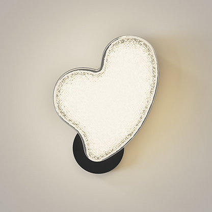 Contemporary Nordic Hardware Acrylic Heart-Shaped LED Wall Sconce Lamp For Living Room & Bedroom