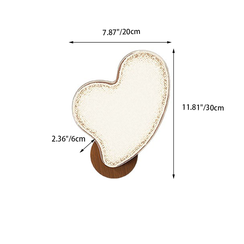 Contemporary Nordic Hardware Acrylic Heart-Shaped LED Wall Sconce Lamp For Living Room & Bedroom